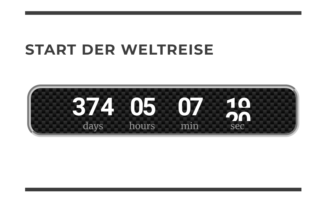 Der Countdown läuft wieder…